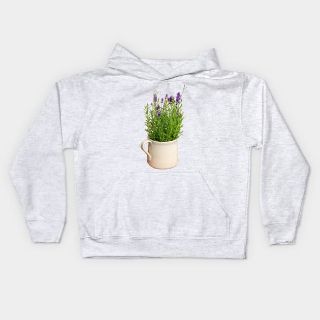 Lavender Plant in a Jug Photo Kids Hoodie by ellenhenryart